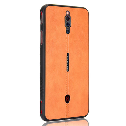 PU Leather Coated PC TPU Hybrid Protector Shell for ZTE nubia Red Magic 5G/Magic 5S