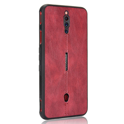 PU Leather Coated PC TPU Hybrid Protector Shell for ZTE nubia Red Magic 5G/Magic 5S