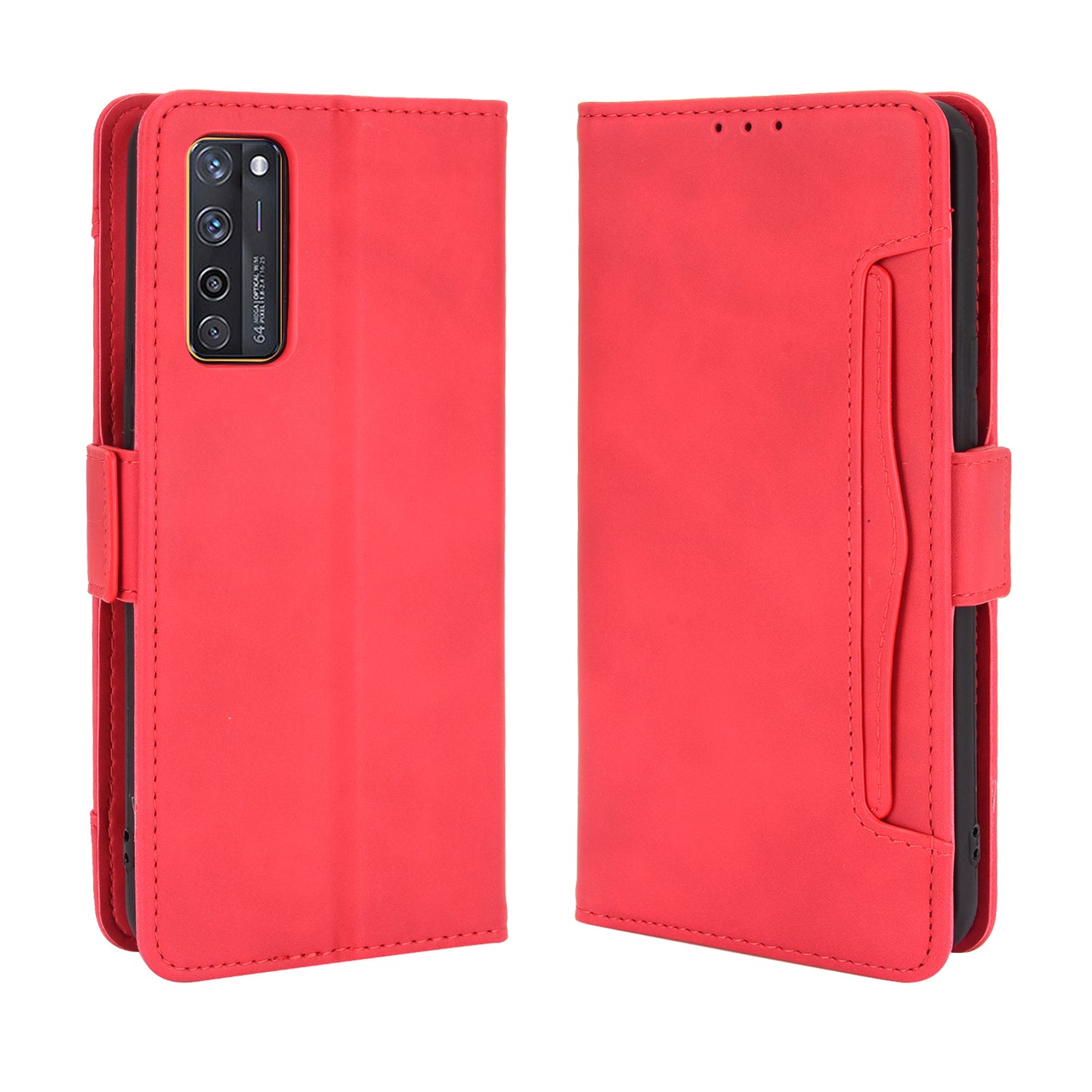 Leather Phone Wallet Design Stand Feature Protective Cover Case with Multiple Card Slots for ZTE Axon 20 5G/Axon 20 4G