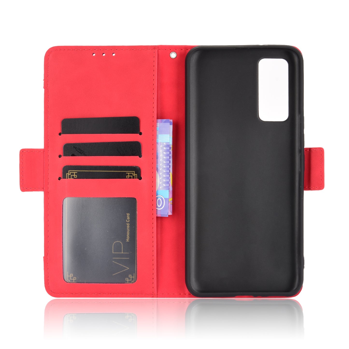 Leather Phone Wallet Design Stand Feature Protective Cover Case with Multiple Card Slots for ZTE Axon 20 5G/Axon 20 4G