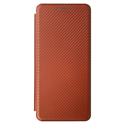 Auto-absorbed Stand Cover for ZTE Axon 20 5G (ZTE A20 5G) Carbon Fiber Texture Leather Case