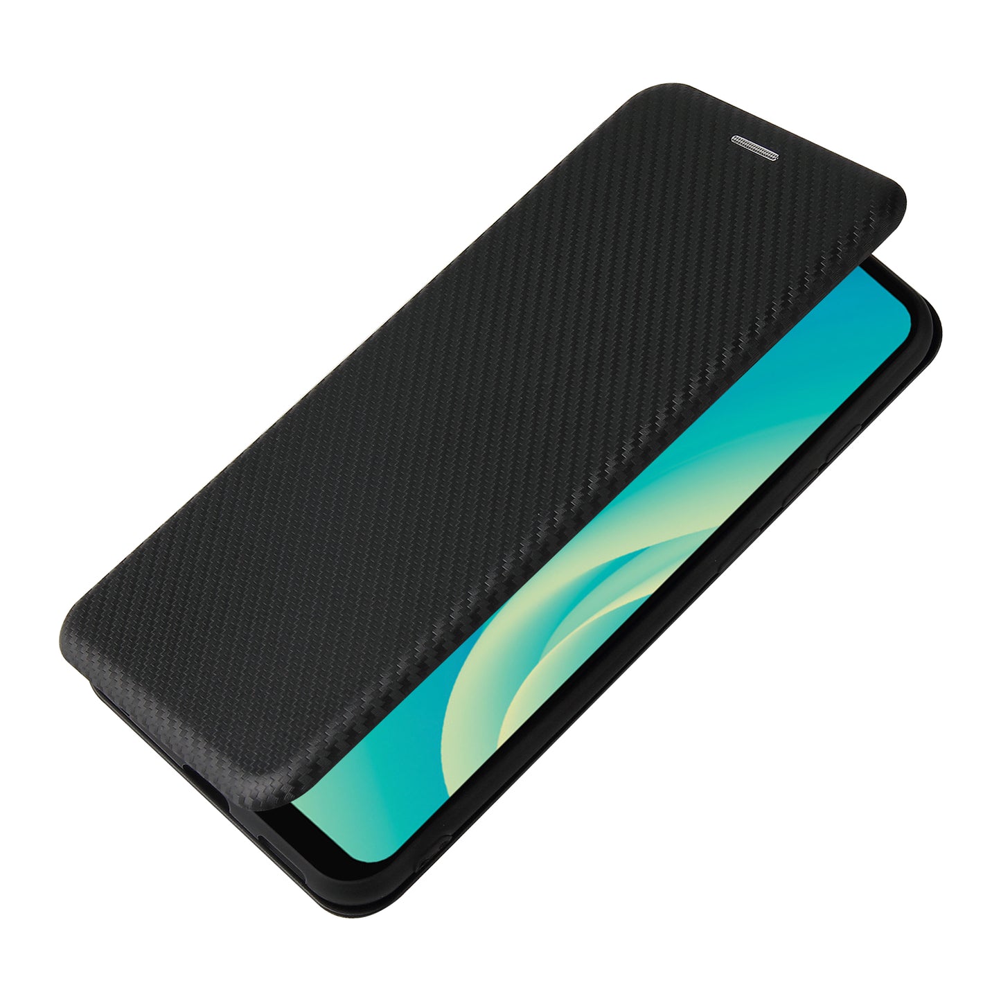 Auto-absorbed Stand Carbon Fiber Texture Leather Shell Cover for ZTE Blade A7s 2020