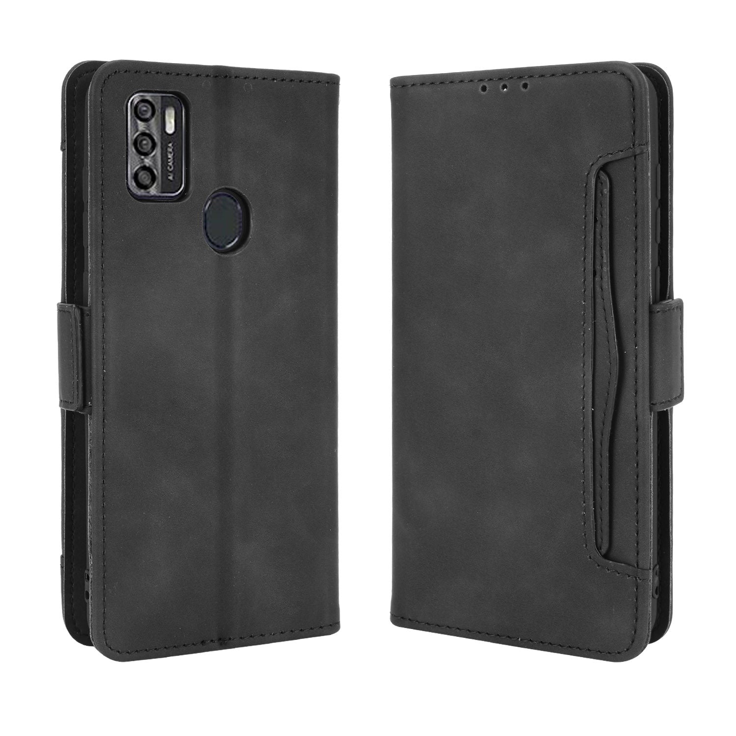 Full Protection Leather Wallet Protective Case with Multiple Card Slots for ZTE Blade A7s 2020