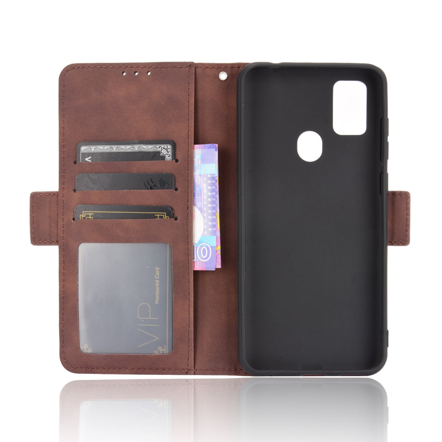 Full Protection Leather Wallet Protective Case with Multiple Card Slots for ZTE Blade A7s 2020