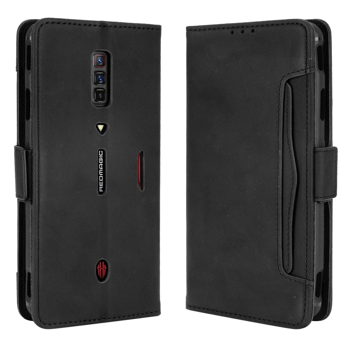 Leather Wallet Protective Case with Multiple Card Slots for ZTE nubia Red Magic 6 Pro / ZTE nubia Red Magic 6