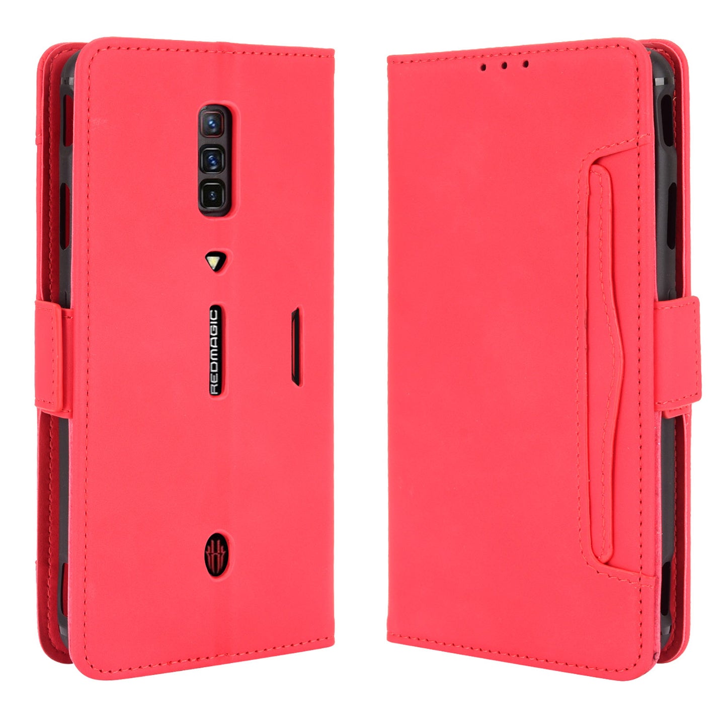 Leather Wallet Protective Case with Multiple Card Slots for ZTE nubia Red Magic 6 Pro / ZTE nubia Red Magic 6