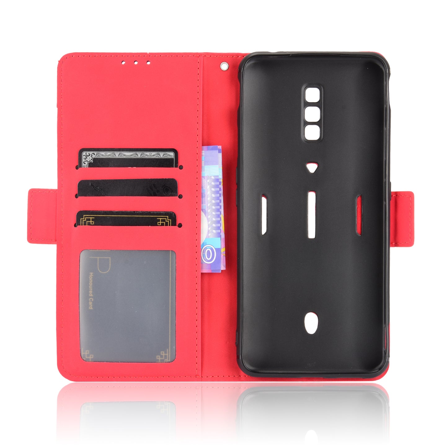 Leather Wallet Protective Case with Multiple Card Slots for ZTE nubia Red Magic 6 Pro / ZTE nubia Red Magic 6