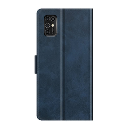 Double Clasp Magnetic Closure Wallet Stand PU Leather Phone Case Shell for ZTE Blade V2020 Smart