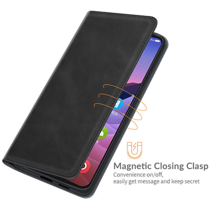 Auto-Absorbed Skin-touch Leather Cover Protective Case with Wallet Stand for ZTE Blade V2020 Smart