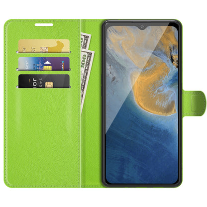 Litchi Texture Wallet Stand Design Magnetic Clasp PU Leather Case Cover for ZTE Blade A51