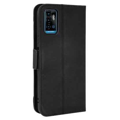 Phone Cover Full Protection Wallet Design Stand Case with Multiple Card Slots for ZTE Blade A71