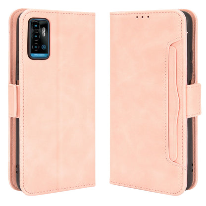 Phone Cover Full Protection Wallet Design Stand Case with Multiple Card Slots for ZTE Blade A71