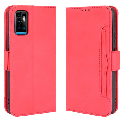 Phone Cover Full Protection Wallet Design Stand Case with Multiple Card Slots for ZTE Blade A71