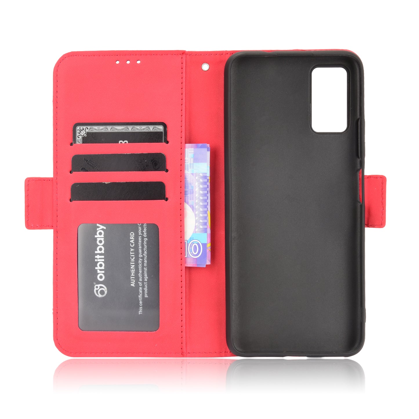 Phone Cover Full Protection Wallet Design Stand Case with Multiple Card Slots for ZTE Blade A71