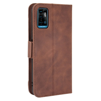 Phone Cover Full Protection Wallet Design Stand Case with Multiple Card Slots for ZTE Blade A71