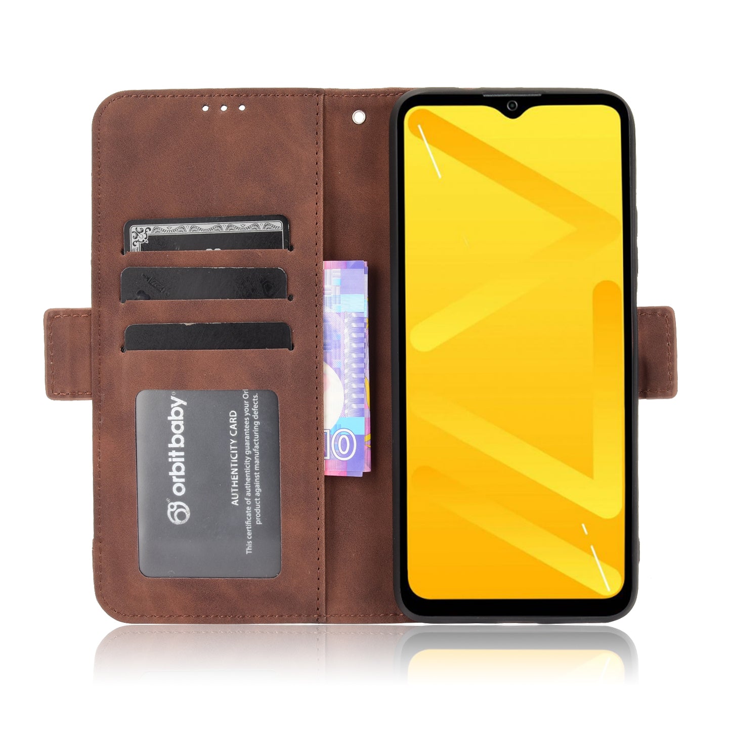 Phone Cover Full Protection Wallet Design Stand Case with Multiple Card Slots for ZTE Blade A71