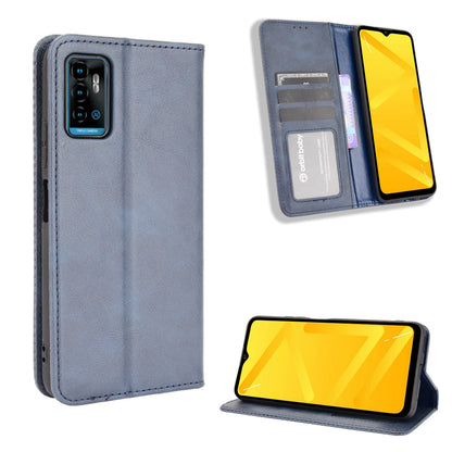 Retro Style PU Leather Flip Magnetic Stand Flip Protective Cover for ZTE Blade A71