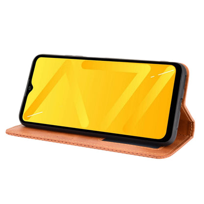 Retro Style PU Leather Flip Magnetic Stand Flip Protective Cover for ZTE Blade A71