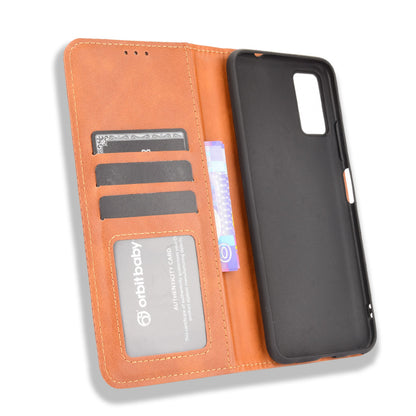 Retro Style PU Leather Flip Magnetic Stand Flip Protective Cover for ZTE Blade A71