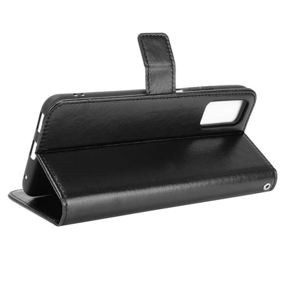 Wallet Stand Design Drop-Proof Crazy Horse Leather Shell with Strap for ZTE Blade A71