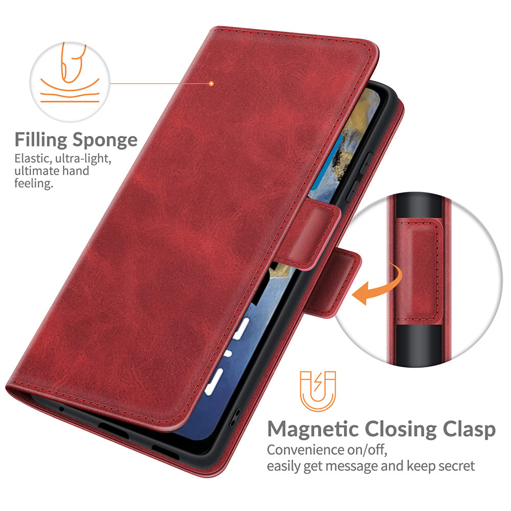 Premium PU Leather Wallet Flip Folio Stand Shockproof Protective Case with Magnetic Closure for ZTE A71