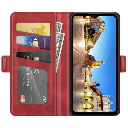 Premium PU Leather Wallet Flip Folio Stand Shockproof Protective Case with Magnetic Closure for ZTE A71