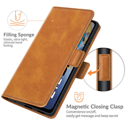 Premium PU Leather Wallet Flip Folio Stand Shockproof Protective Case with Magnetic Closure for ZTE A71