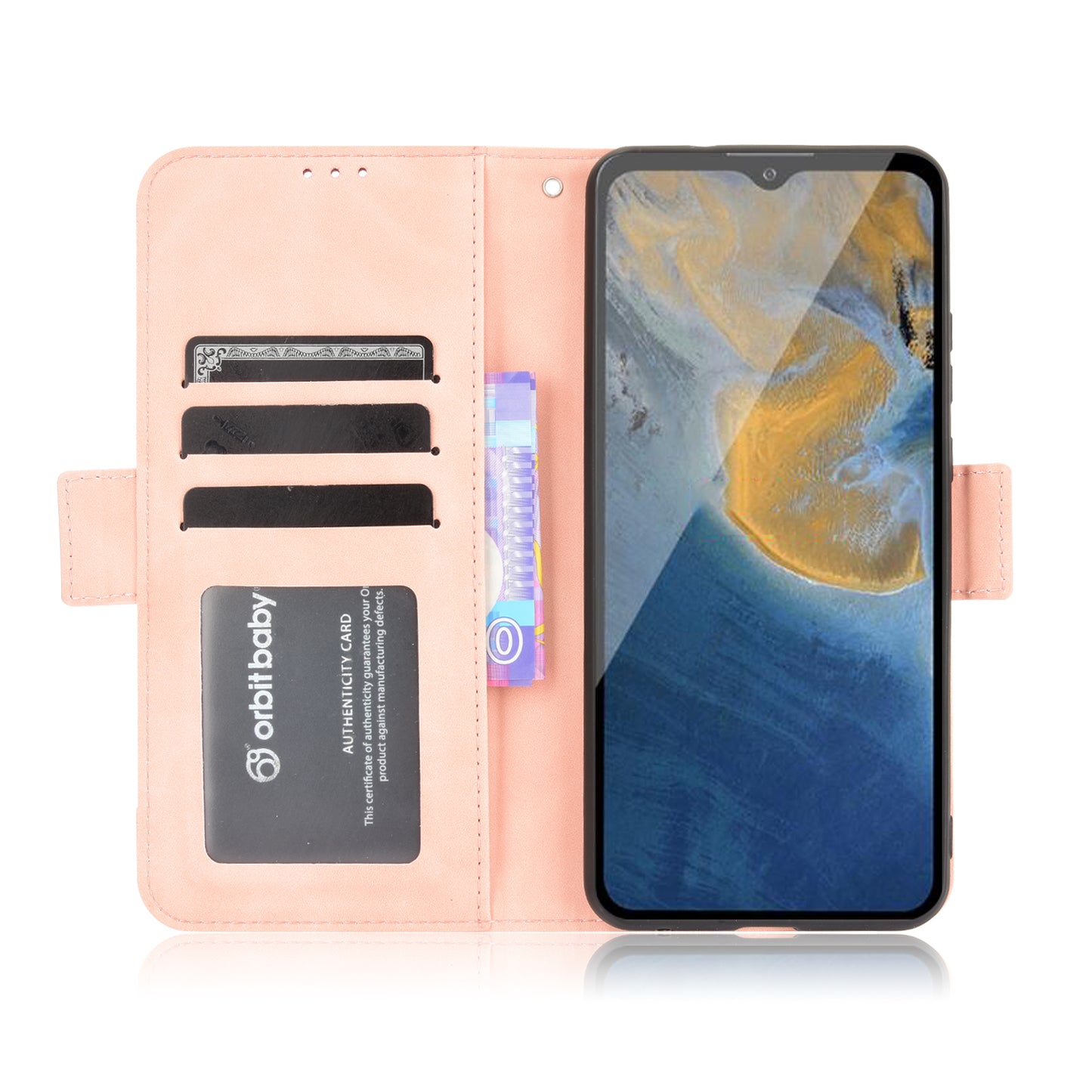 Wallet Design Phone Cover Stand Case with Multiple Card Slots for ZTE Blade A51