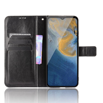 Crazy Horse PU Leather Wallet Card Slots Protective Cellphone Shell with Stand for ZTE Blade A51