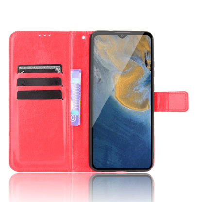 Crazy Horse PU Leather Wallet Card Slots Protective Cellphone Shell with Stand for ZTE Blade A51