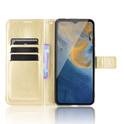 Crazy Horse PU Leather Wallet Card Slots Protective Cellphone Shell with Stand for ZTE Blade A51