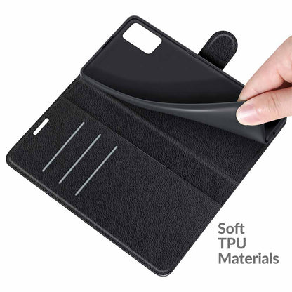 Litchi Texture Magnetic PU Leather Wallet Stand Folio Flip Shock-Proof Protective Cover for ZTE Blade A31