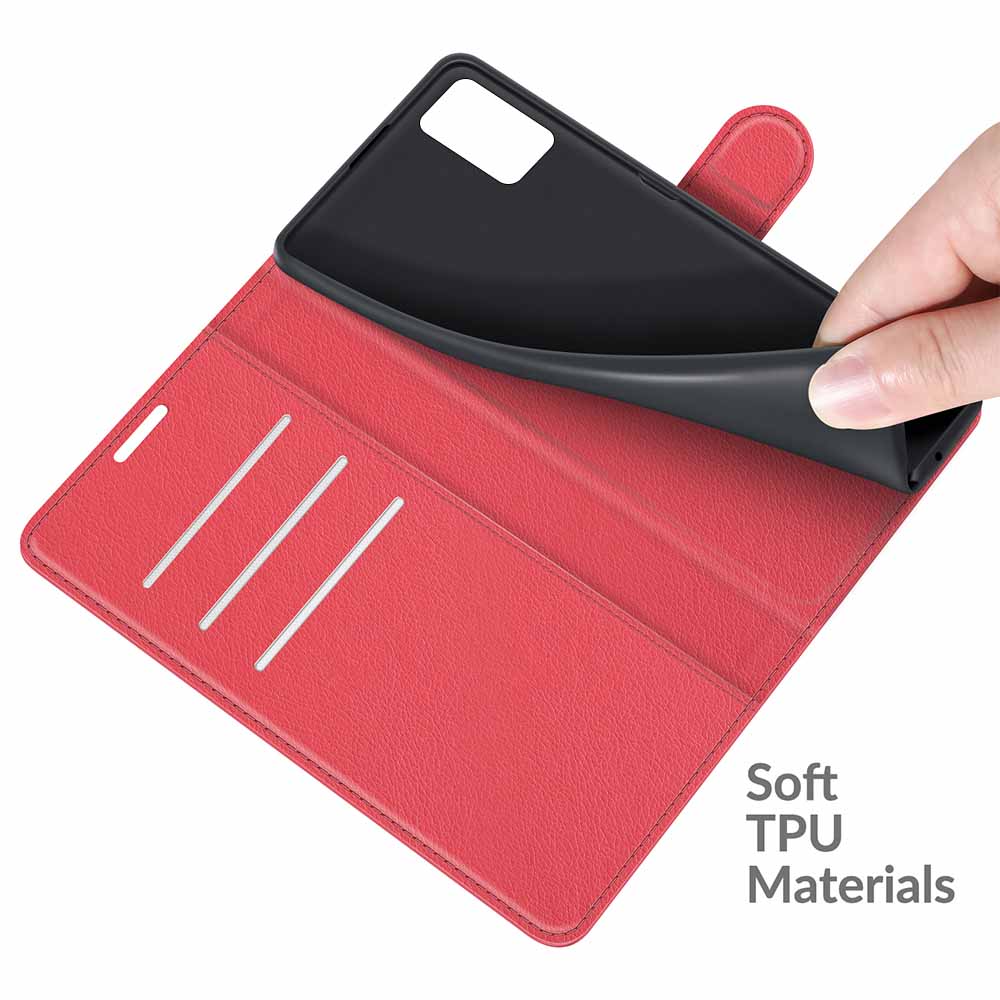 Litchi Texture Magnetic PU Leather Wallet Stand Folio Flip Shock-Proof Protective Cover for ZTE Blade A31