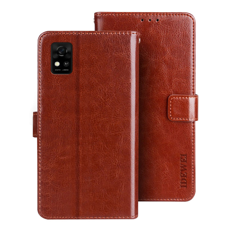 IDEWEI Crazy Horse Texture Retro Stylish Magnetic Clasp Wallet Stand Folio Flip Leather Case for ZTE Blade A31