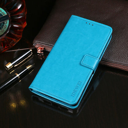 IDEWEI Crazy Horse Texture Retro Stylish Magnetic Clasp Wallet Stand Folio Flip Leather Case for ZTE Blade A31