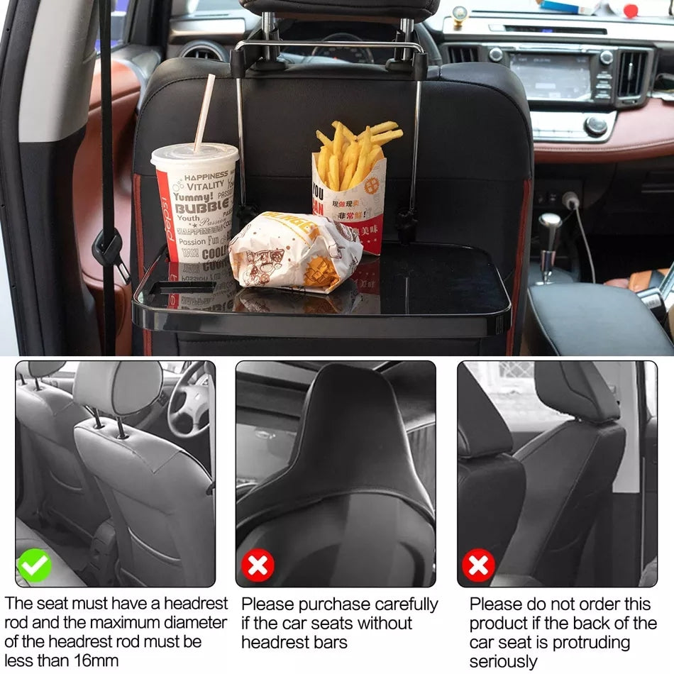 SHUNWEI SD-1502B Car Mount Laptop Stand Steering Wheel Tray Foldable Seat Back Desk for Food Eating Drink Notebook