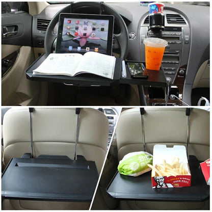 SHUNWEI SD-1508B Car Seat Mount Foldable Dining Tray with Drawer Steering Wheel Notebook Table