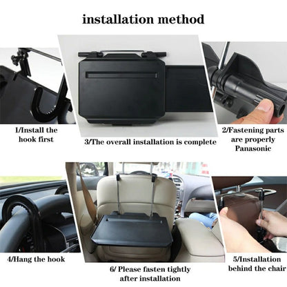 SHUNWEI SD-1508B Car Seat Mount Foldable Dining Tray with Drawer Steering Wheel Notebook Table