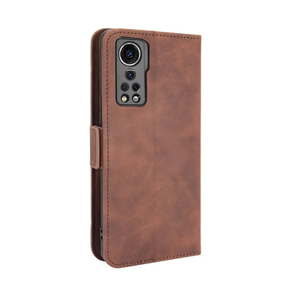 For ZTE Axon 30 5G Movable Outer Card Slot Design Full-Protective Leather Phone Wallet Stand Protective Case