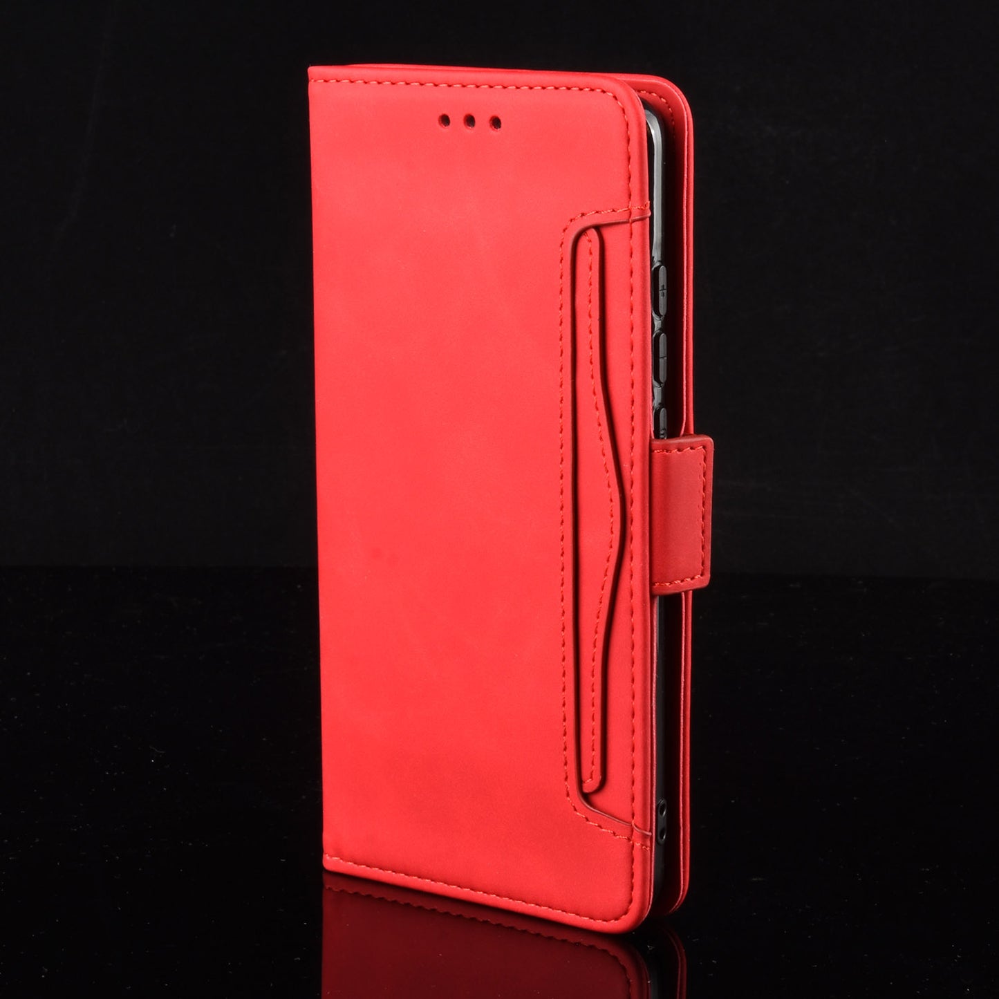 For ZTE Axon 30 5G Movable Outer Card Slot Design Full-Protective Leather Phone Wallet Stand Protective Case