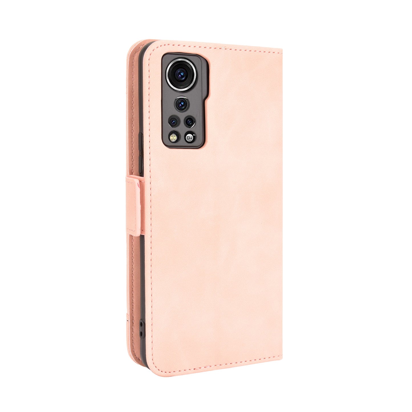 For ZTE Axon 30 5G Movable Outer Card Slot Design Full-Protective Leather Phone Wallet Stand Protective Case