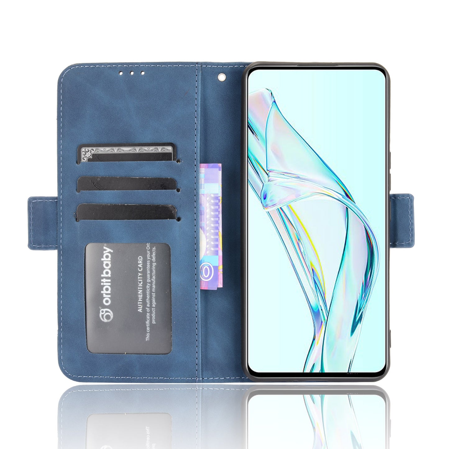 For ZTE Axon 30 5G Movable Outer Card Slot Design Full-Protective Leather Phone Wallet Stand Protective Case