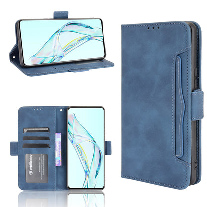 For ZTE Axon 30 5G Movable Outer Card Slot Design Full-Protective Leather Phone Wallet Stand Protective Case