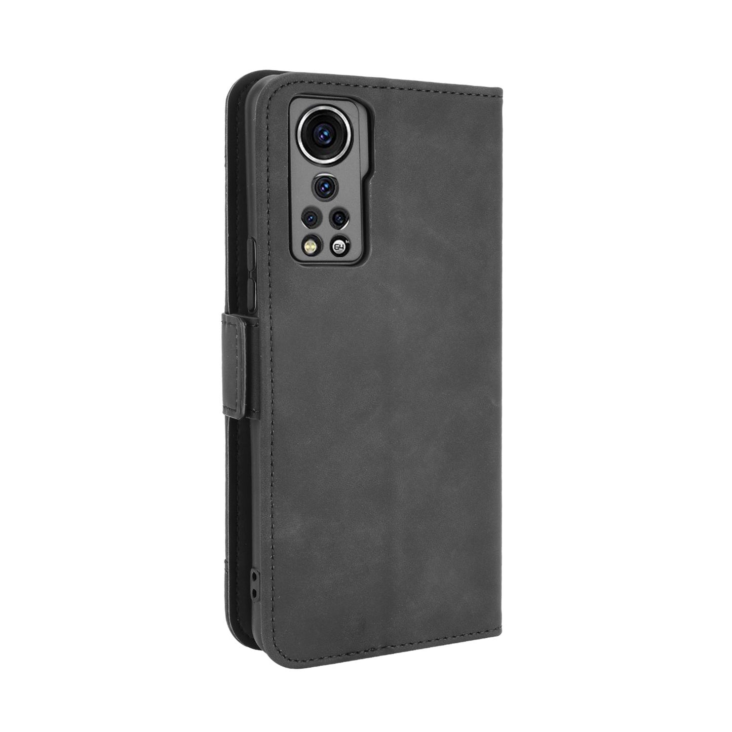 For ZTE Axon 30 5G Movable Outer Card Slot Design Full-Protective Leather Phone Wallet Stand Protective Case