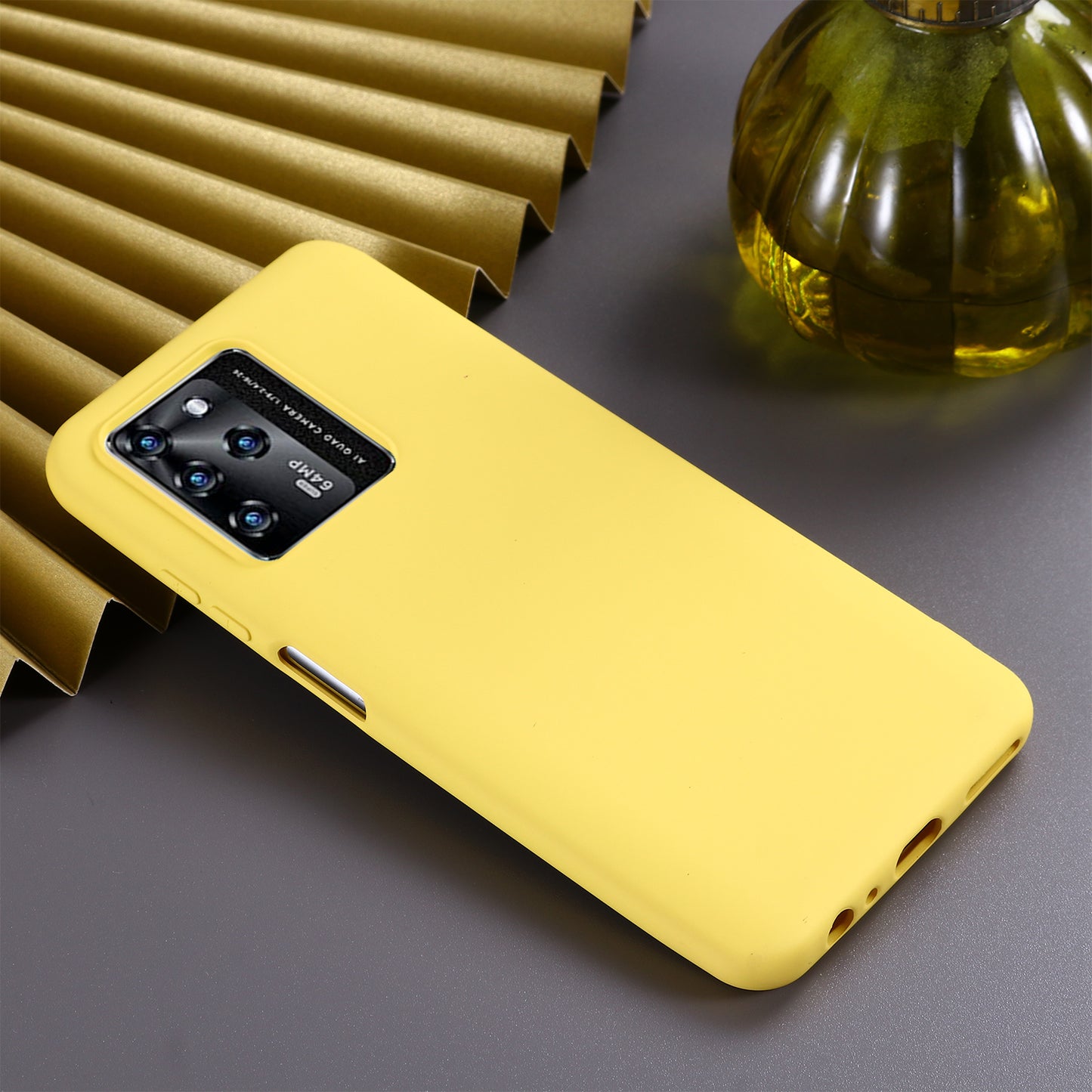 Liquid Silicone Soft Microfiber Lining Shockproof Protective Phone Cover with Strap for ZTE Blade V30