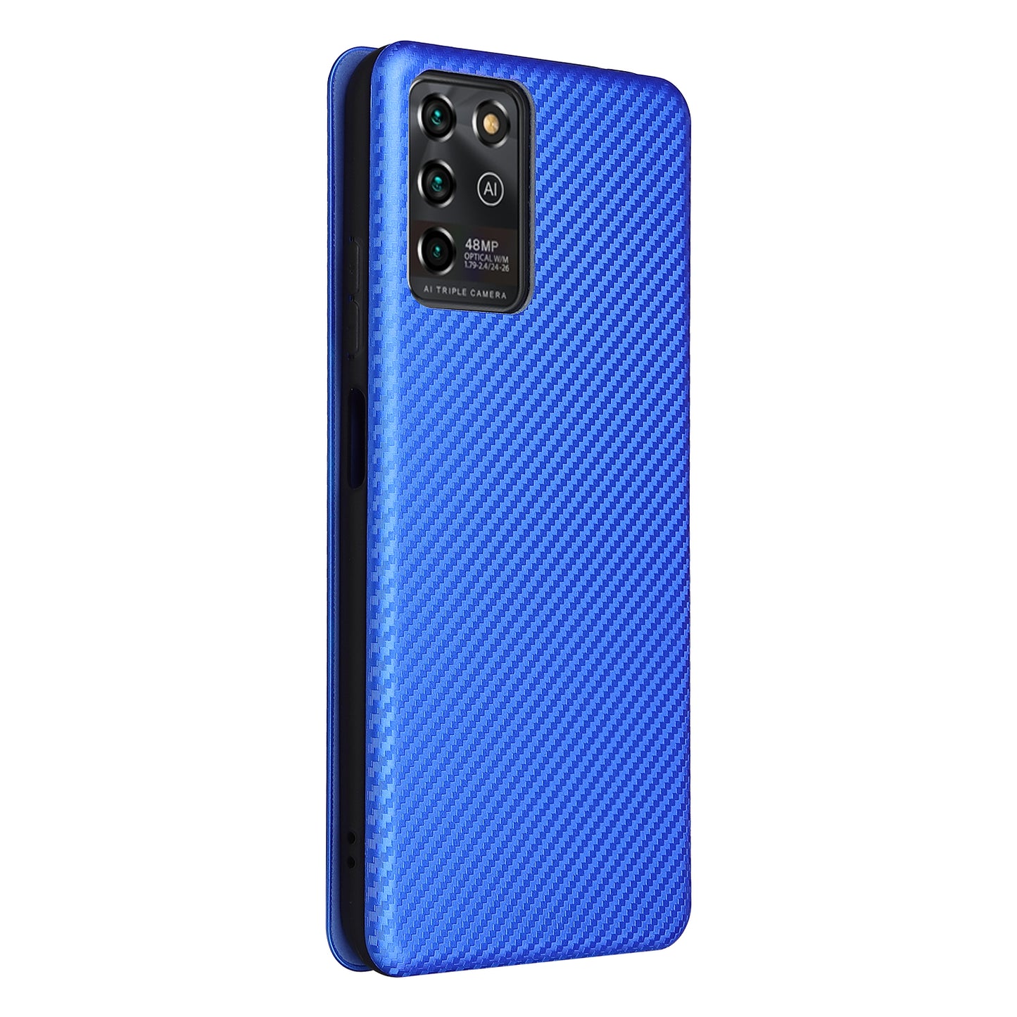 Carbon Fiber Texture Magnetic Auto-absorbed Leather Stand Phone Case Shell for ZTE Blade V30 Vita