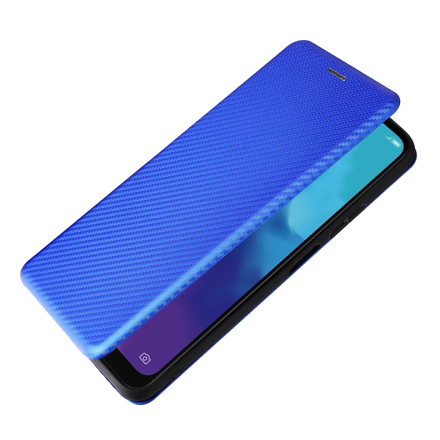 Carbon Fiber Texture Magnetic Auto-absorbed Leather Stand Phone Case Shell for ZTE Blade V30 Vita