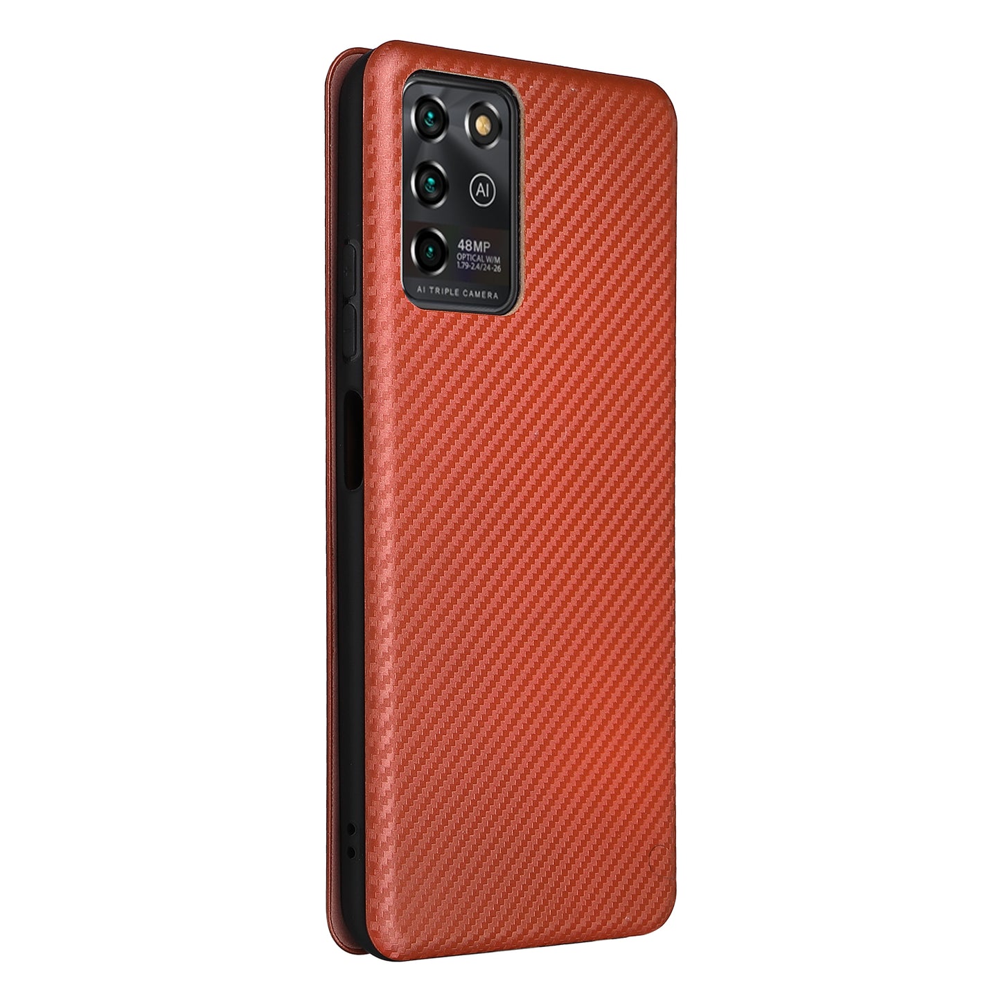 Carbon Fiber Texture Magnetic Auto-absorbed Leather Stand Phone Case Shell for ZTE Blade V30 Vita