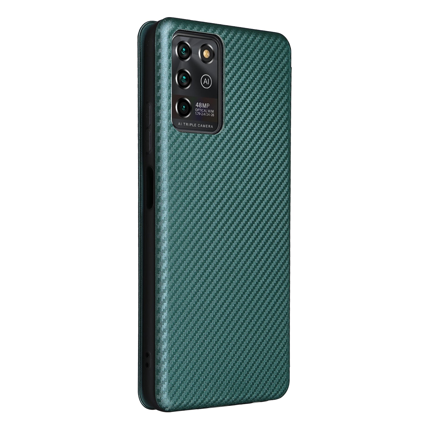 Carbon Fiber Texture Magnetic Auto-absorbed Leather Stand Phone Case Shell for ZTE Blade V30 Vita