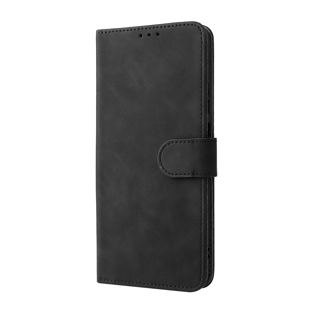 Flip Folio Stand Skin-touch Feeling PU Leather Wallet Magnetic Protective Case with Strap for ZTE Blade V30 Vita